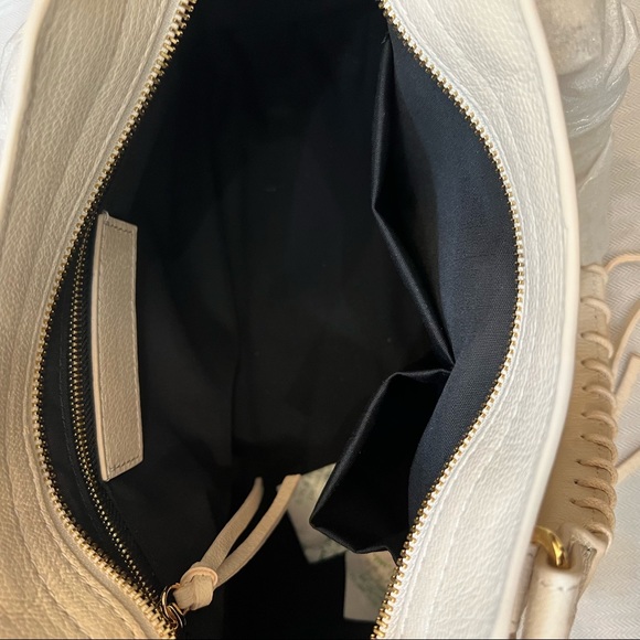 $SOLD$ Cream Genuine Leather handbag with Gold hardware - Picture 10 of 15